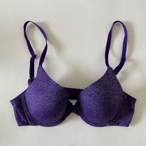 Victoria's Secret Women's Size 32B Purple Uplift Semi Demi Lined T-Shirt Bra